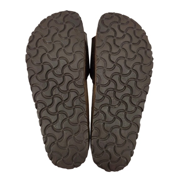 Birkenstock Madrid Buckle Sandals Bronze Leather Strap Cork Womens 6 - Picture 9 of 9